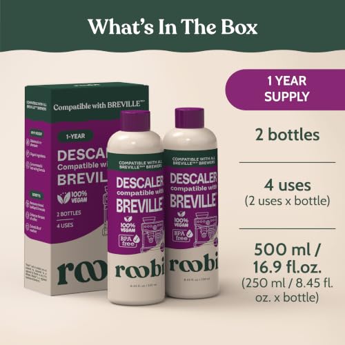 Breville Compatible Descaling Solution 2 Pack | Roobi Descaling Solution