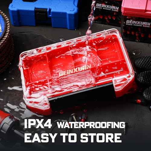 IPX4 Waterproof Small Storage Parts Organizer, Small Parts Case with Removable Dividers, Screwdriver Bit Set Box
