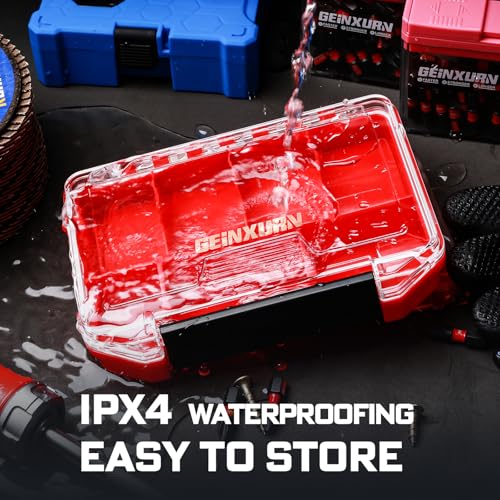 Geinxurn 2-Pack IPX4 Waterproof Small Parts Organizer Case with Removable Dividers