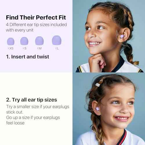 Kids Ear Protection Kids Ear Plugs (6-12yrs) - Reusable Everyday Noise Relief for Child Adult with Small Ear Canal, for Focus, Anxiety, Stress, School, Home, Playtime ?26 dB Noise Reduction Earplugs