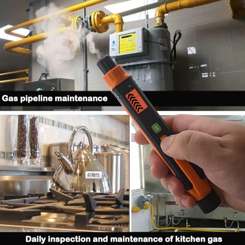 Natural Gas Leak Detector, Portable Gas Sniffer with Audible & Visual Alarm, for Combustible Gas Like Methane, Propane -50A