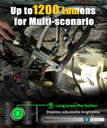 Rechargeable Magnetic Work Light 1200 Lumens Foldable & 360° Rotatable LED Mechanic Lamp