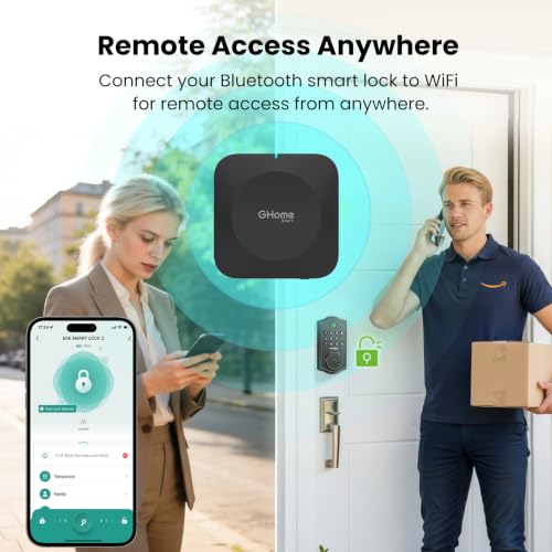GHome Smart G2B WiFi Gateway for Bluetooth Smart Locks - Remote Access & Voice Control