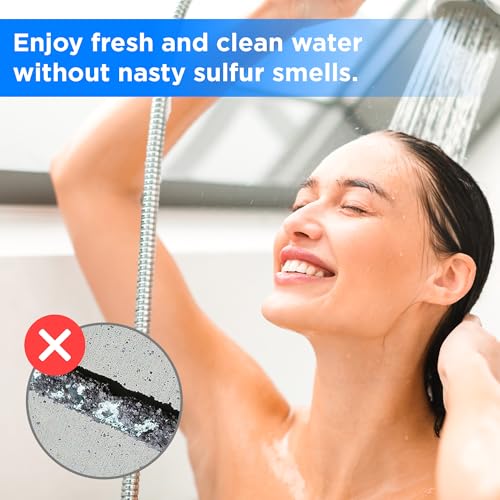 Titanium Powered Anode Rod for Water Heaters - Eliminate Sulfur & Rotten Egg Smell, 40-89 Gallon, Universal Compatibility