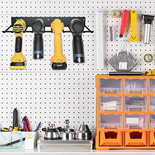 Power Tool Organizer,2PCS Drill Holer Wall Mount Garage Power Tool Storage Rack for Handheld & Power Tools,Metal Drill Holder for Garage Warehouse Shed Shop