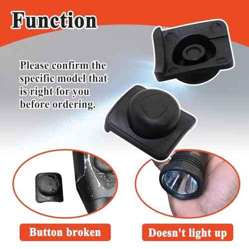 2Pcs 757016 LED Flashlight Switch Button Boot Replacement