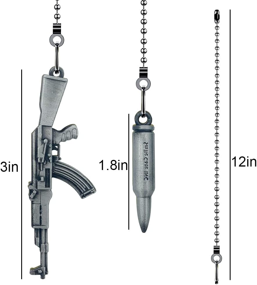 4 Pieces Silver Pull Chains Ceiling Fan Pull Chain Extension Fan Pull Chain Pendant 12 Inch Ceiling Fan Chain Extender Ornament with Ball Fan Chain Connector