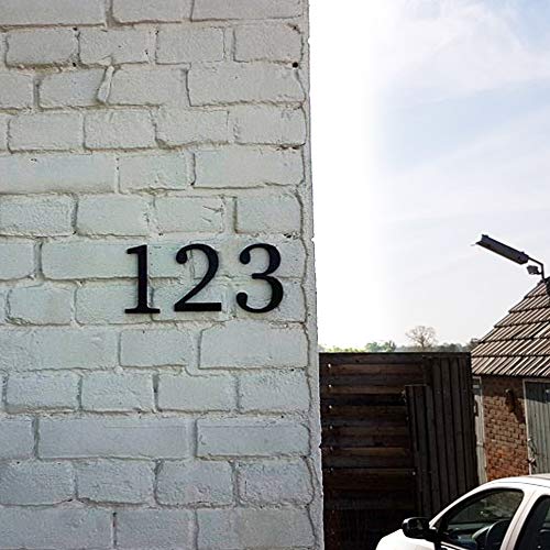 HASWARE Black House Number Sign 4 Inch Modern Zinc Alloy Door Numeral - 1