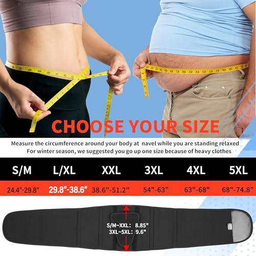 FEATOL Back Brace for Men & Women, Lower Back Support, Sciatica Pain Relief, Black Large/X-Large