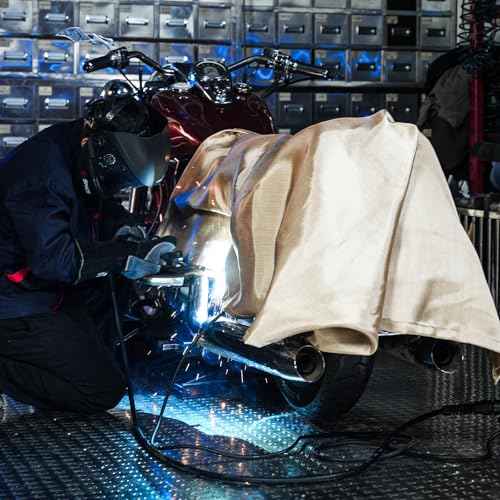 ARCCAPTAIN Welding Blanket 4x6ft, Heavy Duty Fiberglass 1022 ¡ÆF Heat Resistant Fabric Welding Blankets Fireproof 850GSM Thickened, Thermal Resistant Insulation Welding Curtain for Grill, Smoker