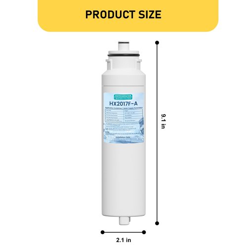 HX2017FR-A HX2017F-A Water Filter Replacement Compatible with Hisense HRF266N6CSE1, HRF266N6CSE, HRF209N6CSE, HRF254N6TSE, HRF254N6DSE Twist-In Models, 2 Pack