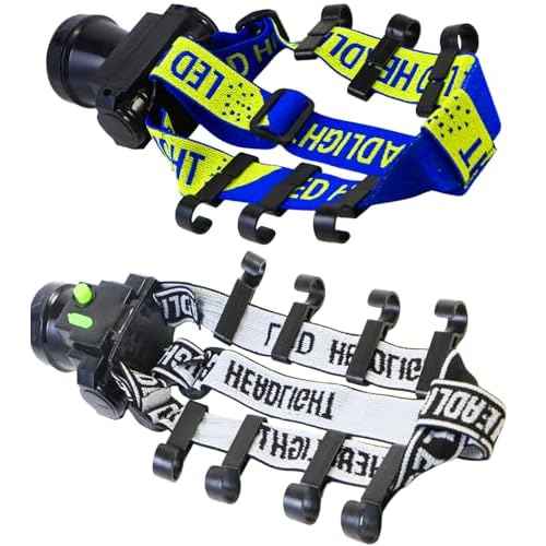 50Pcs Helmet Clips for Headlamp & Headlamp Clips Hooks - Durable Lightweight Hard Hat Accessories, Universal Mounting Clips for Construction/Camping/Cycling Safety Gear (50Pcs)