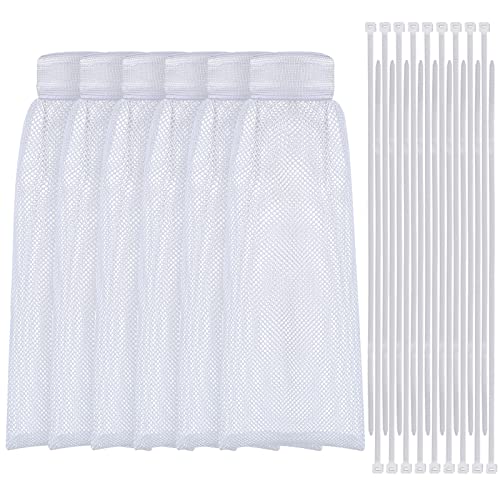 Shappy 24 Pack Washing Machine Lint Traps with Cable Ties (White) - Nylon Lint Catchers