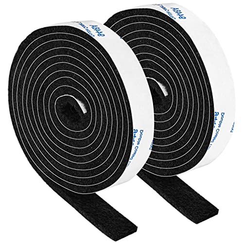 PremiFix Black Felt Strips with Adhesive Backing, 2 Rolls 1/2 x 60 Inches