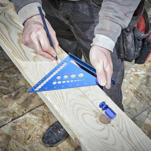 Miucoguier Tall Stair Gauges for Framing Square - Blue, 2P with Holder & Hook