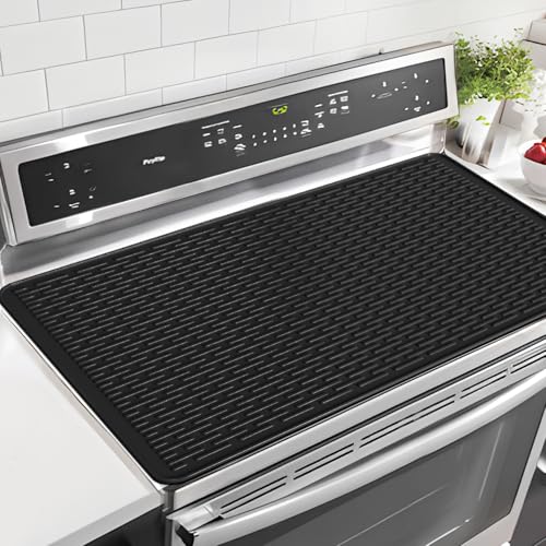 36x20.5 Inch Thick Electric Stove Cover Mat, Black by LOPNUR