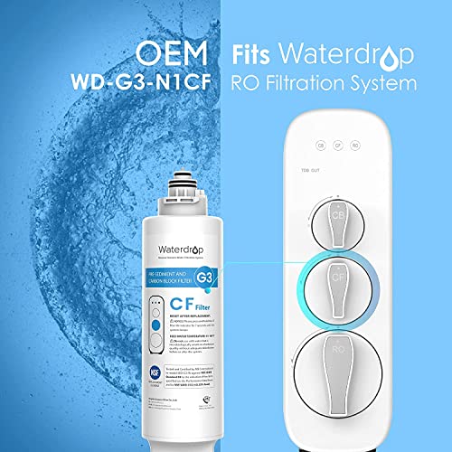 Waterdrop G3-N1CF Filter Replacement for G3-W, G3P600 & G3P800 RO Systems