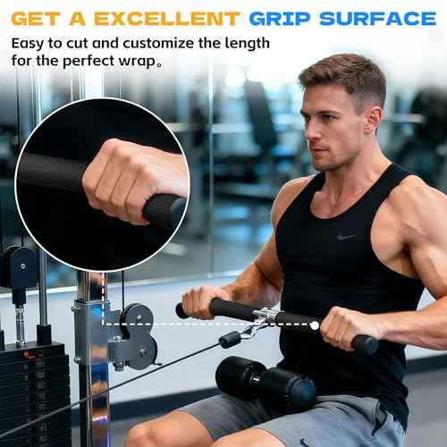 Rubber Grip Tape, Ultra-Thin Strong Adhesive Non-Slip Tape, Anti-Slip Grip Tape for Handles, Waterproof Heat Resistant Cushion Grip, Comfortable in Hands (Black,1 in x 22 Ft)