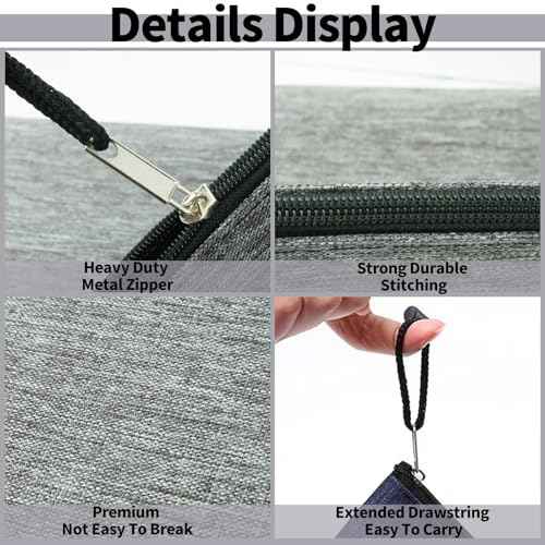 Tool Pouches With Zipper 3 Pack Waterproof Small Tool Bag, Practical Zippered Pouch Suitable For Organizing And Storing Tools, Gadgets, Cosmetics, Travel Accessories.