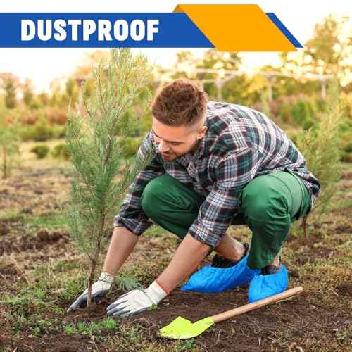 120 Pack(60 Pairs) Shoe Covers Disposable, Non-woven Fabric Shoes Covers for Indoor, Blue Durable & Reusable Disposable Boot & Shoe Covers, Larger Size Fits Various Shoes