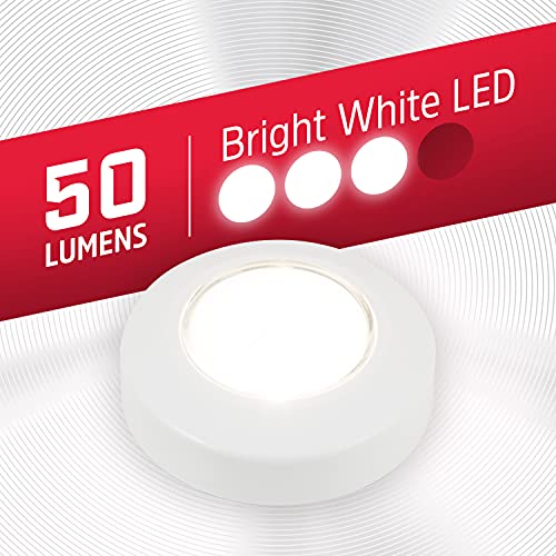 Energizer 2 Pack White Battery-Powered Puck Lights Tap On/Off 50 Lumens