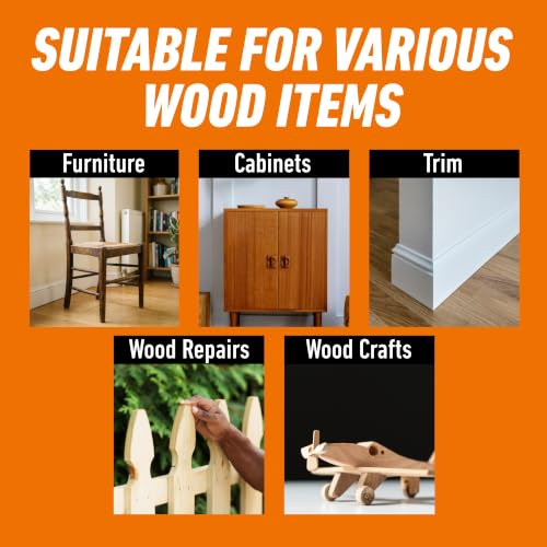 Gorilla Wood Glue - 18 oz Water-Resistant PVA Adhesive for Indoor & Outdoor Use