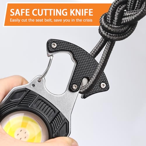 Black 2-Pack MAKDAK Rechargeable Keychain Flashlights with 7 Modes & Lighter Function