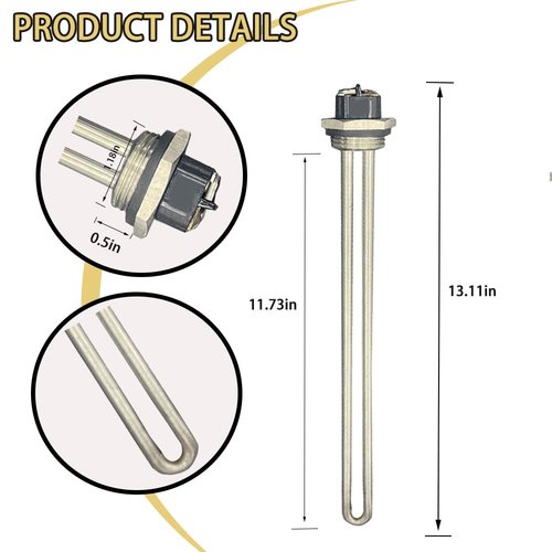 Upgraded 100108283 Water Heater Element, For AO Smith Electric Water Heaters, 4500W 240V Screw-In, Replace 100108284 9000092015 9000092045 Heating Element, With New Gasket，2 pack