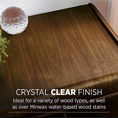 Minwax Polycrylic Protective Wood Finish Satin Clear ½ Pint - Variant 1