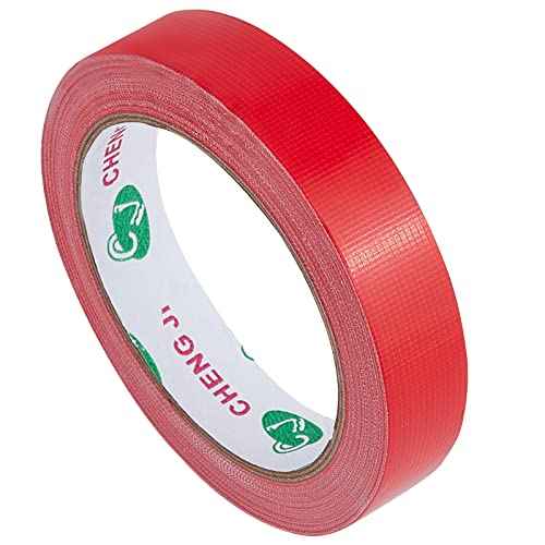 GORGECRAFT 3/4 Inch x 65.6ft Bookbinding Repair Tape Red Fabric Tape Adhesive Duct Tape Safe Cloth Library Book Seam Sealing Craft Tape for Bookbinders Hinging Sofa Cord Cable Webbing Repair