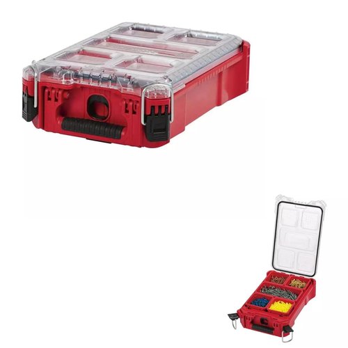 packout tool box For Milwaukee 48-22-8435 5-Bin Impact Resistant Polymer Packout Compact Organizer
