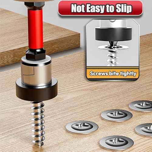 5pcs Drywall Screw Setter, Magnetic Positioning Screwdriver Bits PH2 Bits, 1/4" Hex Shank Drywall Screw Bit, Plasterboard Screws Locating Batch Head Drilling Tools, 50mm