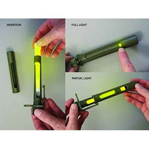 Cyalume 9-06370PF Combat Light Shield Device, 6-3/4" Length x 1" Width, For 6" ChemLight and SnapLight Lightsticks Gray