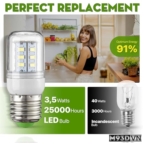 AZH Frigidaire LED Refrigerator Light Bulb 3.5W E27 Replacement 500 Lumen