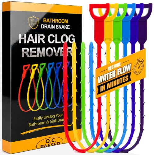 Drain Clog Remover Snake - Fast Hair and Debris Removal for Bathroom Drains