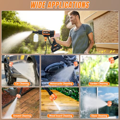 1850 PSI Cordless Pressure Washer with Brushless Motor, Foam Cannon & Touch Screen