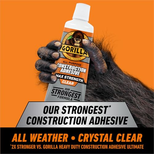 Gorilla Max Strength Clear Construction Adhesive 2.5 oz - 1 Pack
