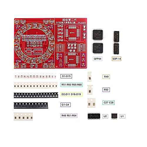 Soldering Practice Kit,3 Kits SMD SMT Weldering Skills Training Board(Soldering-All)