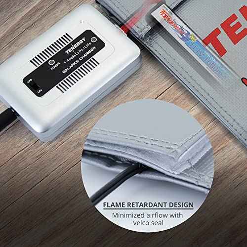 Tenergy Lipo Bag, Fire Retardant Lipo Battery Bag for Charging and Storage, 7x9inches