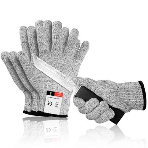 Cut Resistant Gloves, Level 5 Protection, Food Grade Safety Gloves for Mandolin Slicing, Multiple Sizes