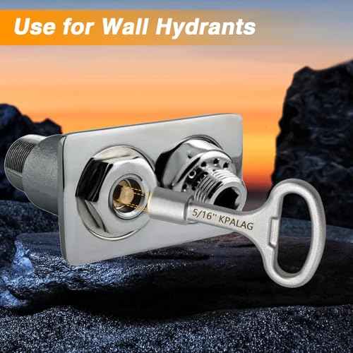 Upgraded Stainless Steel 5/16'' Square Hydrant Key, Sillcock Water Key, Shut Off tool for Wall Hydrant Water Spigot and Outdoor Hose Faucet Valve, Replace# 80132
