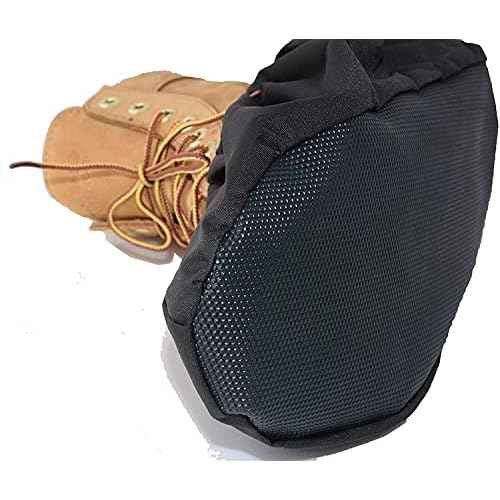 2 Pairs Non Slip waterproof Reusable shoe Covers for contrators and Carpet Floor Protection, Machine Washable. SMALL