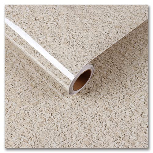 CRE8TIVE Light Brown Granite Contact Paper for Countertops Waterproof Granite Wallpaper Peel and Stick Removable Marble Countertop Contact Paper Self Adhesive Vinyl Paper for Kitchen Table Top 12"x80"