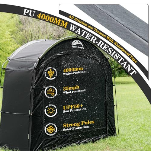 Happy Travel 7.3x2.7x6.1ft Waterproof Bicycle Storage Shed for 2 Bikes