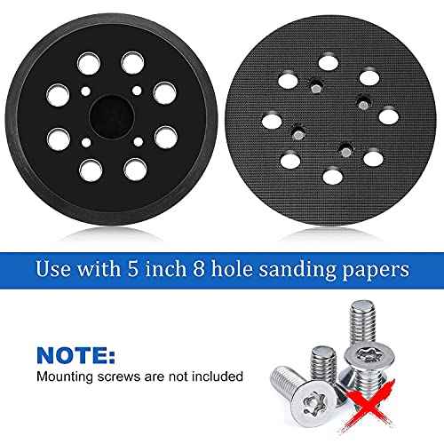 5 Inch 8 Hole Hook Replacement Pad for Ridgid OE# 300527002, Fit for Ridgid R2600 and R2601 Random Orbit Sander Backing Pad