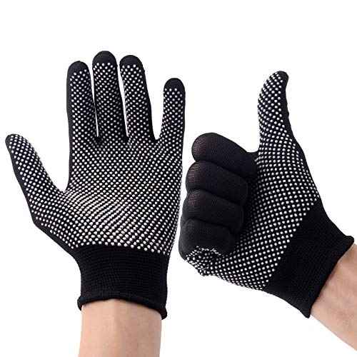 24Pcs Work Gloves Anti-slip Knitted Stretchy Cloth Glove Thin Moist Glove Liners