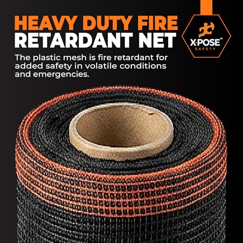 Xpose Safety Construction Safety Netting Black 4' x 150' 1/4" Mesh Debris Barrier
