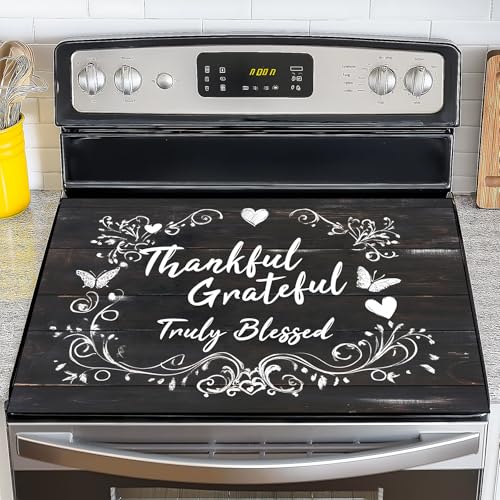 Grateful NYZE Stove Top Cover Mat 28.5x20.5 in – Heat-Resistant Glass Cooktop Protector