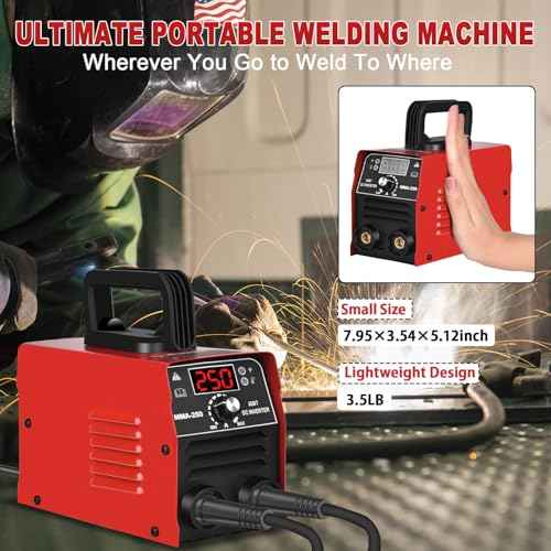 GNI Super MINI Welding Machine, 250Amp 20PCS Rods Stick Welder Machine, Portable ARC Welder Machine 110V, Hot Start Arc Force Anti-Stick Welder for Beginner with Welding Gloves
