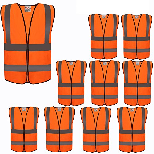 zojo High Visibility Reflective Vests,Adjustable Size,Lightweight Mesh Fabric, Wholesale Safety Vest for Outdoor Works